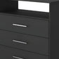 31" White Wood Four Drawer Dresser