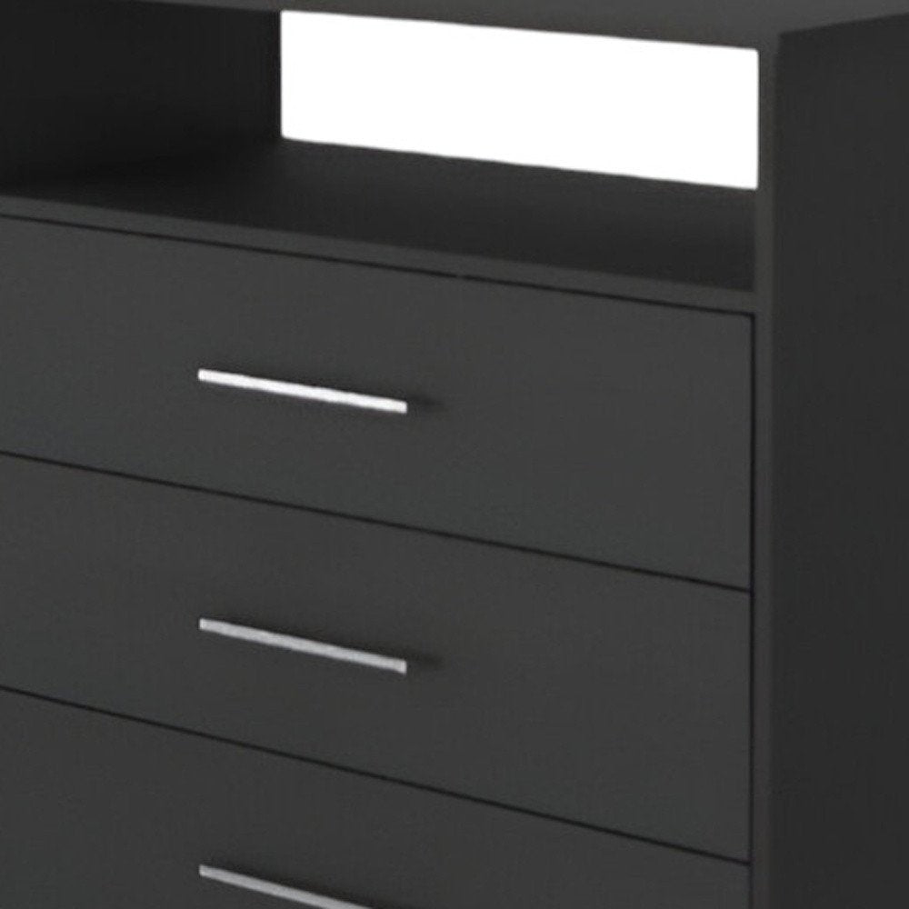 31" White Wood Four Drawer Dresser