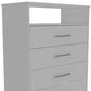 31" White Wood Four Drawer Dresser
