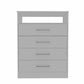 31" White Wood Four Drawer Dresser