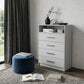 31" Black Wood Four Drawer Dresser