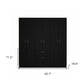 71" Black And White Wood Six Door Single Drawer Combo Dresser