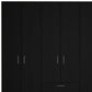 71" Black And White Wood Six Door Single Drawer Combo Dresser