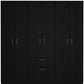 71" Black And White Wood Six Door Single Drawer Combo Dresser