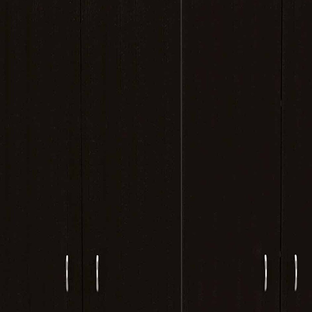 71" Black And White Wood Six Door Single Drawer Combo Dresser