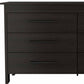 59" White Wood Six Drawer Double Dresser