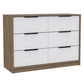 42" Brown And Black Wood Four Drawer Dresser