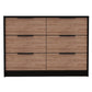 42" Brown And White Wood Four Drawer Dresser