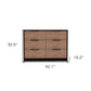 42" Brown And White Wood Four Drawer Dresser