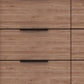42" Brown And White Wood Four Drawer Dresser