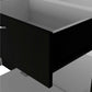 71" Black And White Wood Six Door Single Drawer Combo Dresser