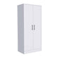 71" White Wood Two Door Single Drawer Combo Dresser