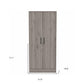 71" White Wood Two Door Single Drawer Combo Dresser