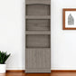 71" Three Tier Bookcase with Two doors