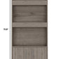 71" Three Tier Bookcase with Two doors