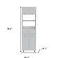 79" White Pantry Cabinet with Three Shelves