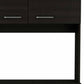 71" Black Wood Pantry Or Storage Closet