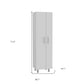 71" White Versatile Tall Pantry Cabinet with Five Shelves