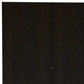 79" Modern Black Pantry Cabinet with Two Doors and Five Shelves