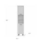 78" Modern White Pantry Cabinet with Five Shelves