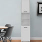 78" Modern White Pantry Cabinet with Five Shelves