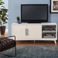 64" White Pine Solid Wood Open Shelving TV Stand