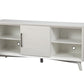 64" White Pine Solid Wood Open Shelving TV Stand