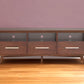 64" Brown Mahogany Solid Wood Open Shelving TV Stand