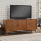 64" Brown TV Stand with Drawers and Sliding Door