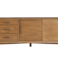 64" Brown TV Stand with Drawers and Sliding Door