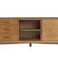64" Brown TV Stand with Drawers and Sliding Door