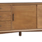 64" Brown TV Stand with Drawers and Sliding Door