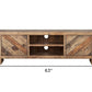 63" Wood Brown Reclaimed Pine And Plywood Open Shelving TV Stand
