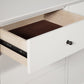 50" White Solid Wood Cabinet Enclosed Storage TV Stand