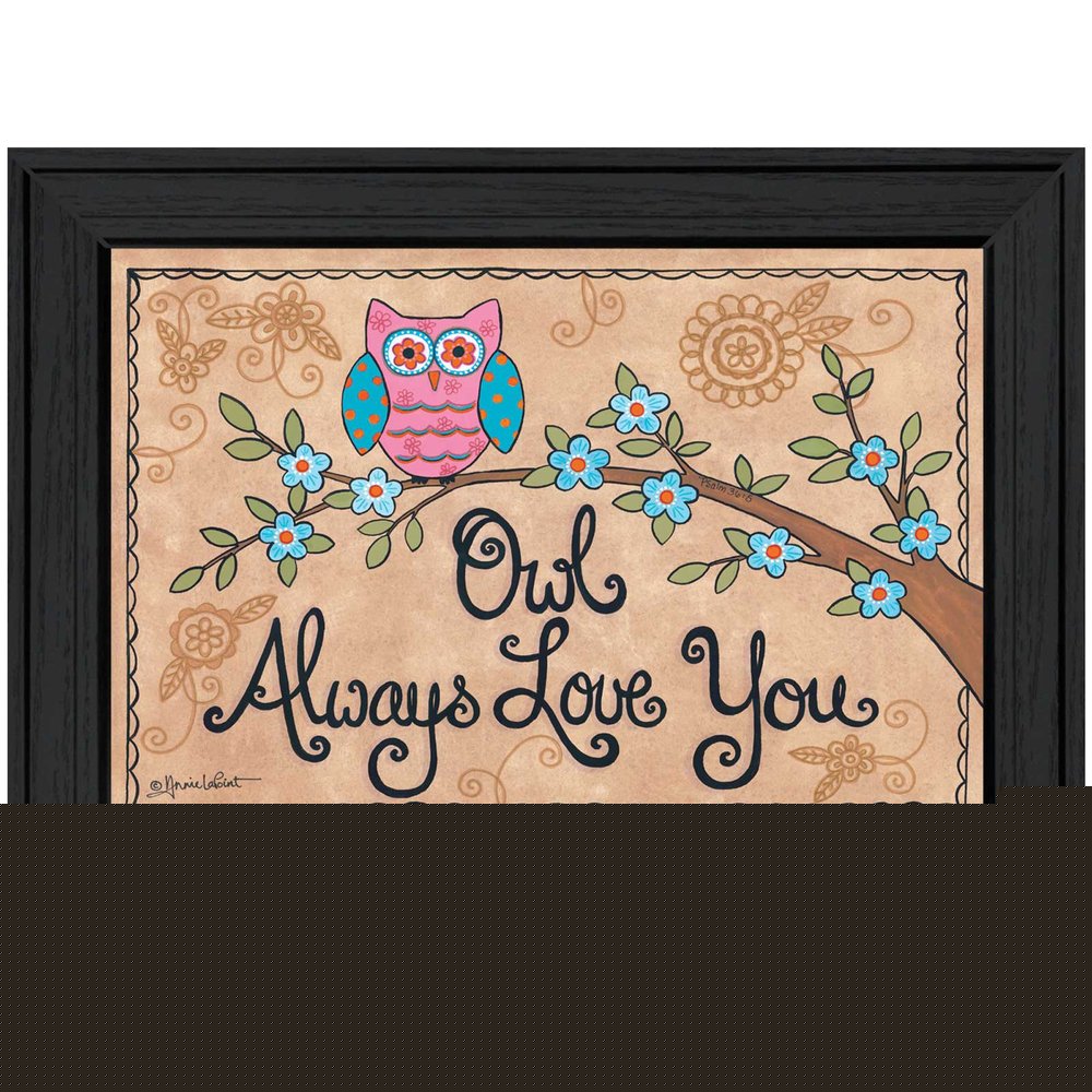 Owl Always Love You 2 Black Framed Print Wall Art