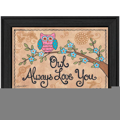 Owl Always Love You 2 Black Framed Print Wall Art