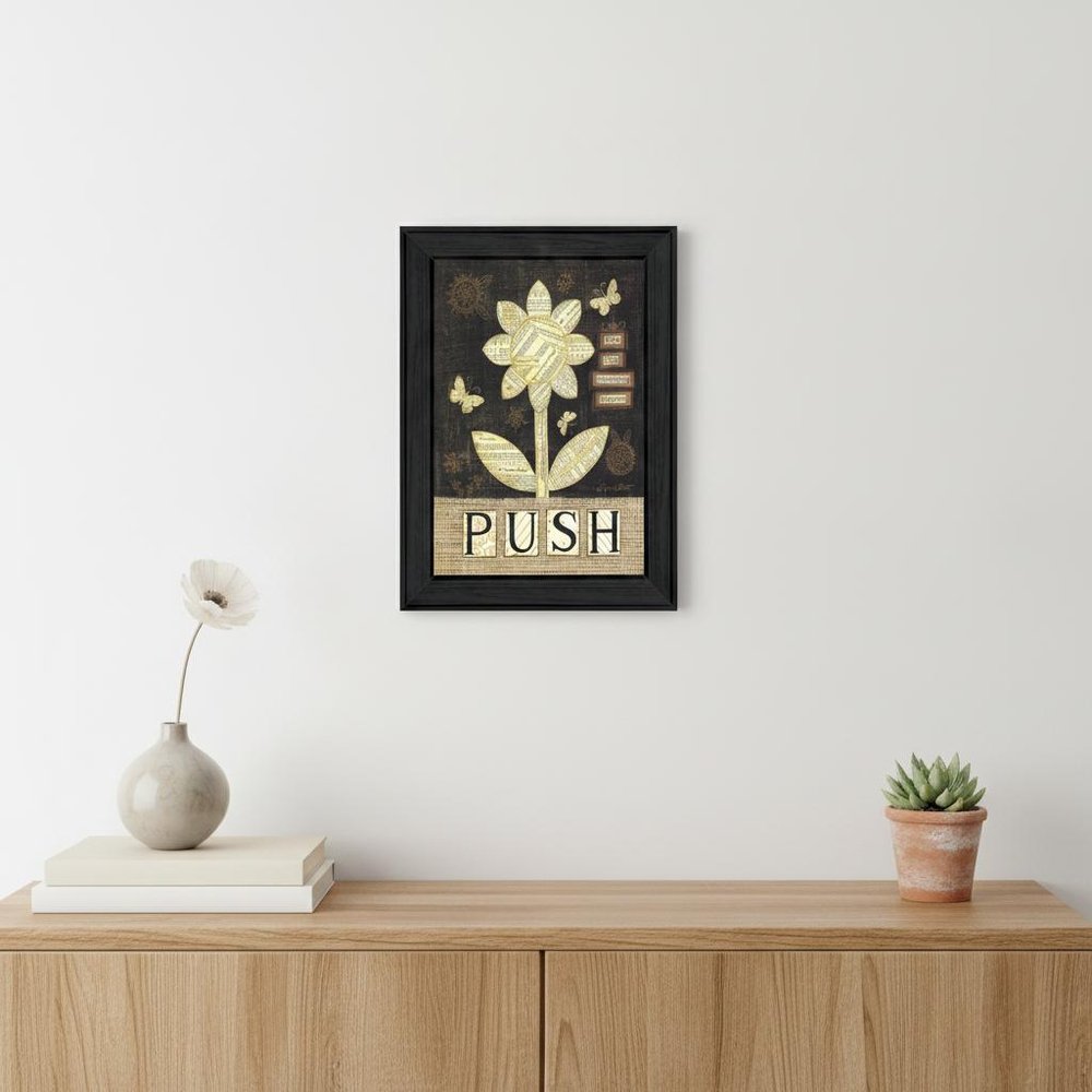 Pray Until Something Happens Black Framed Print Wall Art