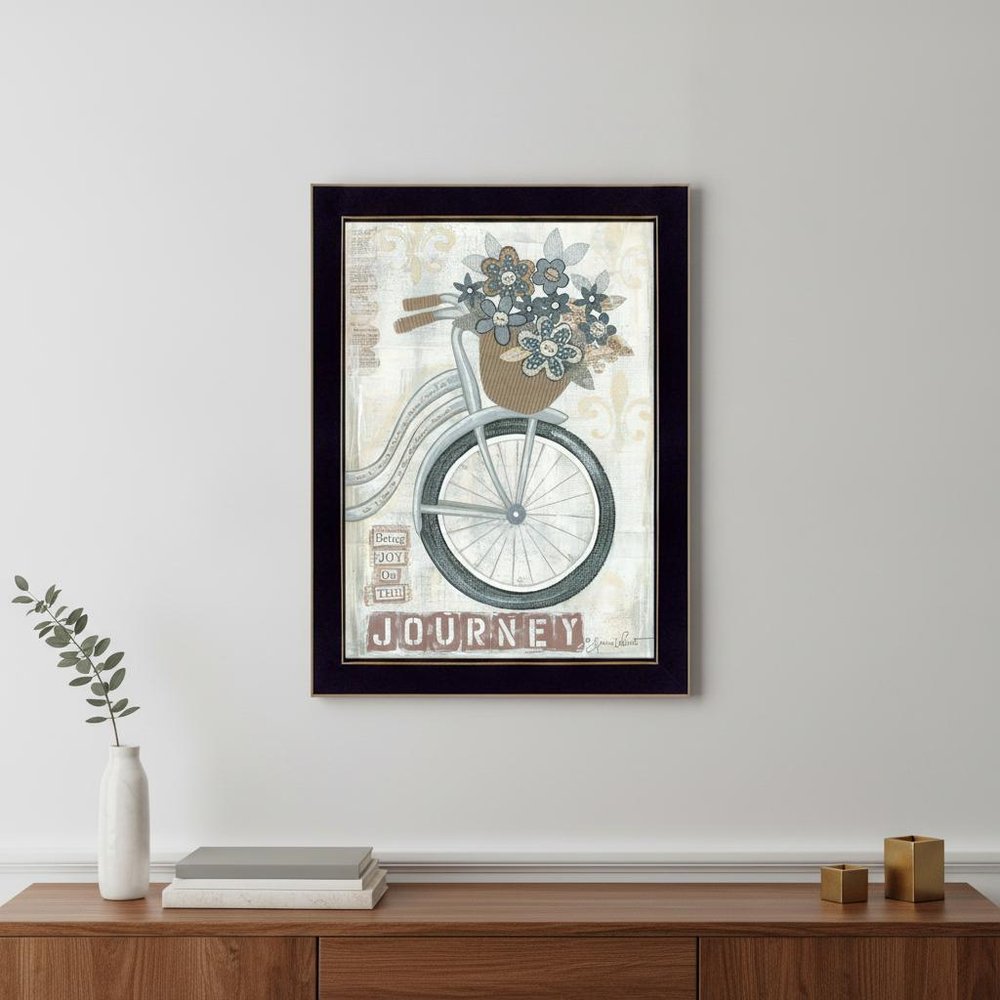Journey Black Framed Print Wall Art