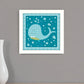 Beetle and Bob Baby Whale White Framed Print Wall Art