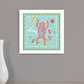 Beetle and Bob Baby Monkey White Framed Print Wall Art