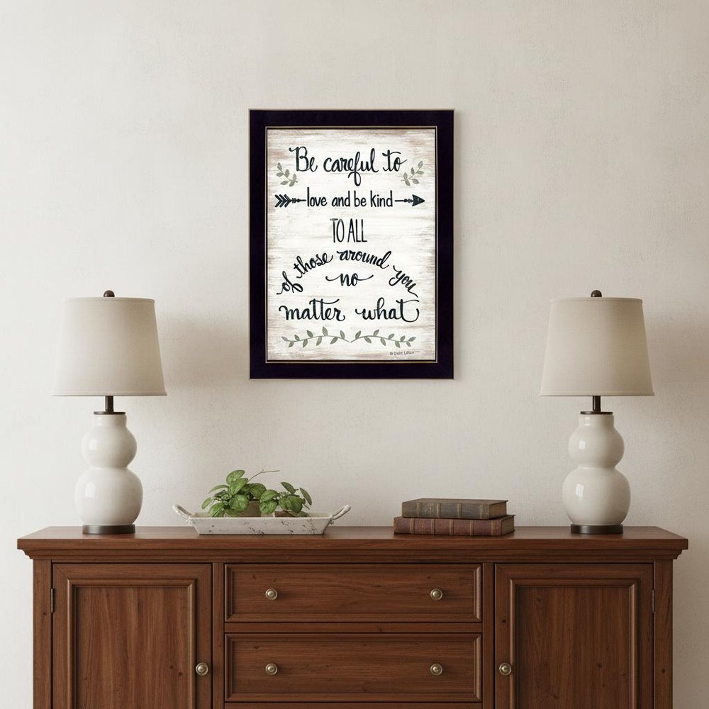 Be Careful 2 Black Framed Print Wall Art