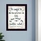 Be Careful 2 Black Framed Print Wall Art