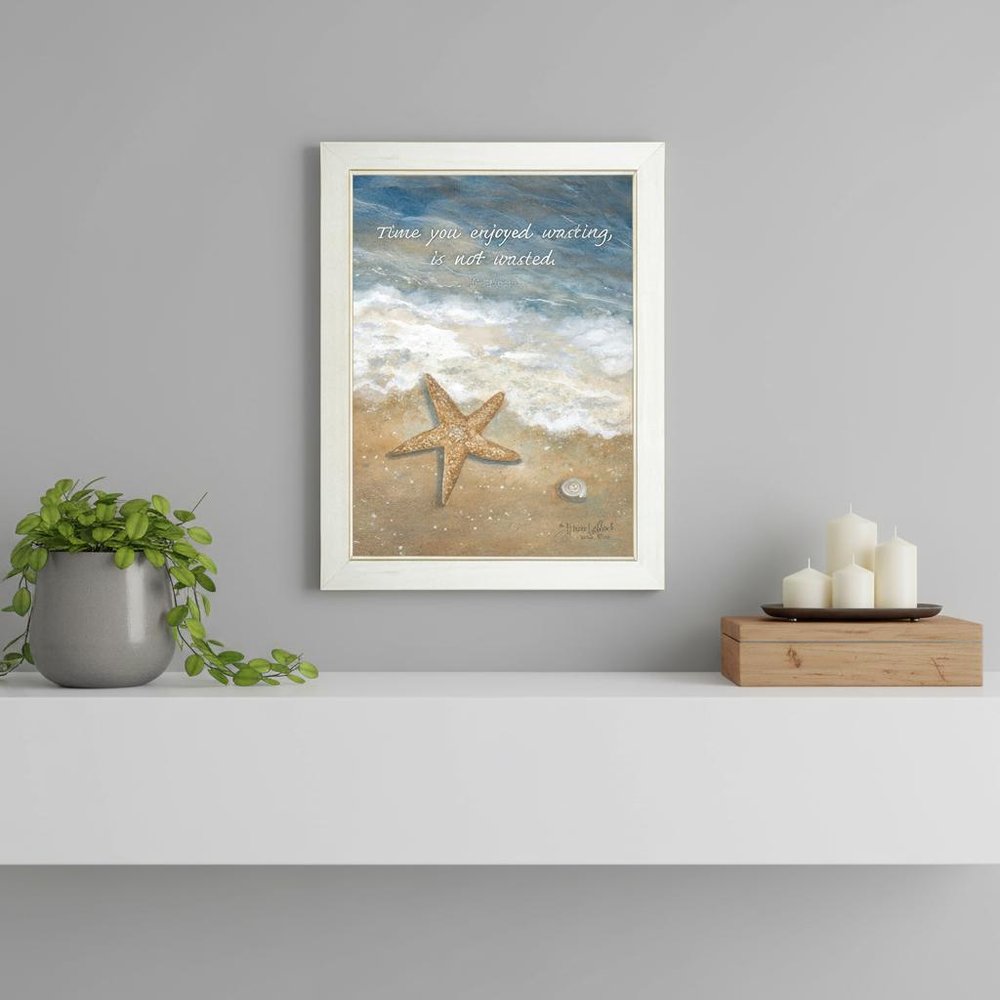 Time Wasted White Framed Print Wall Art