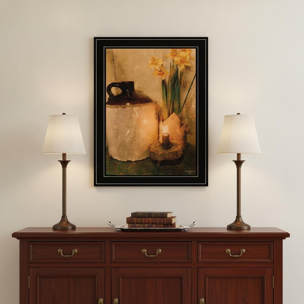 Daffodils 2 Black Framed Print Wall Art