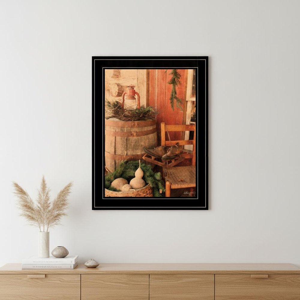 Vintage Skates 2 Black Framed Print Wall Art