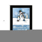Trendy Snowman Black Framed Print Wall Art