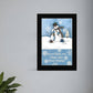 Trendy Snowman Black Framed Print Wall Art