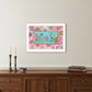 Dream Big Pink Motivational White Framed Print Wall Art