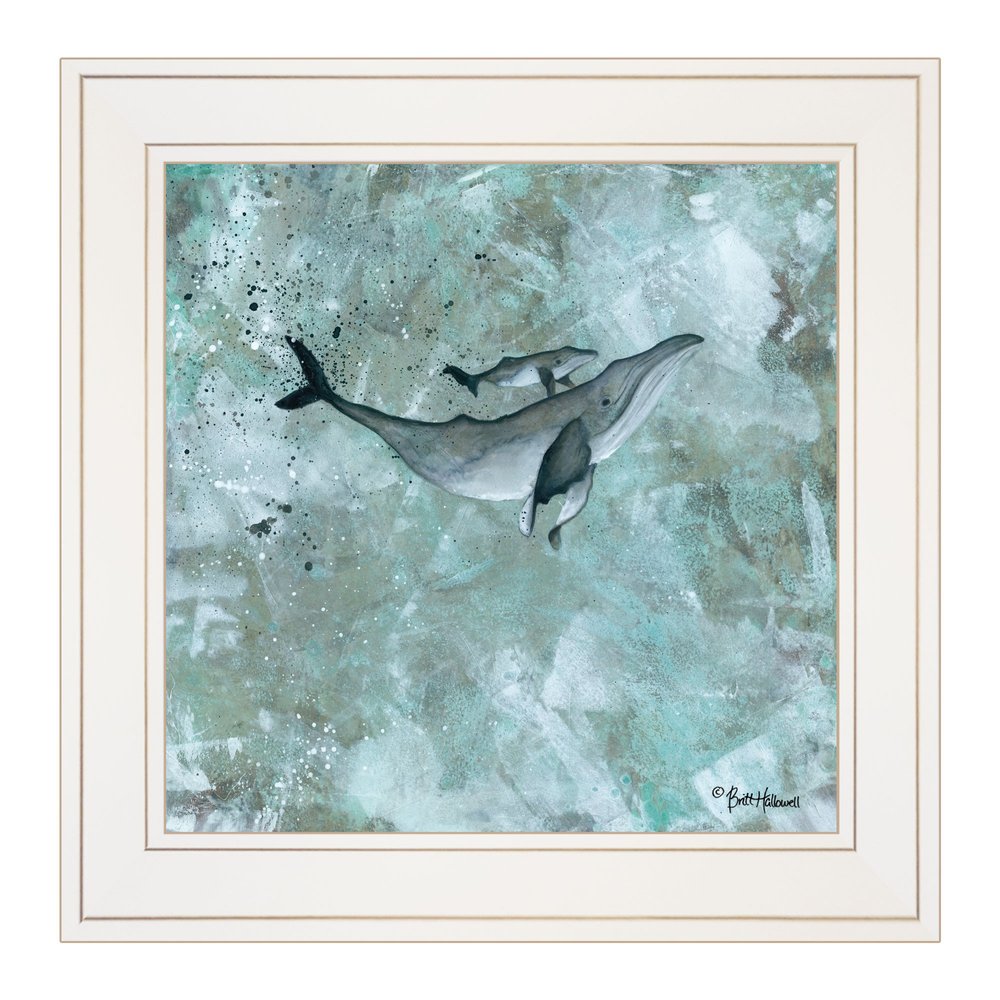 Simplicity Humpback 1 White Framed Print Wall Art