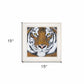 Tiger Gaze 1 White Framed Print Wall Art